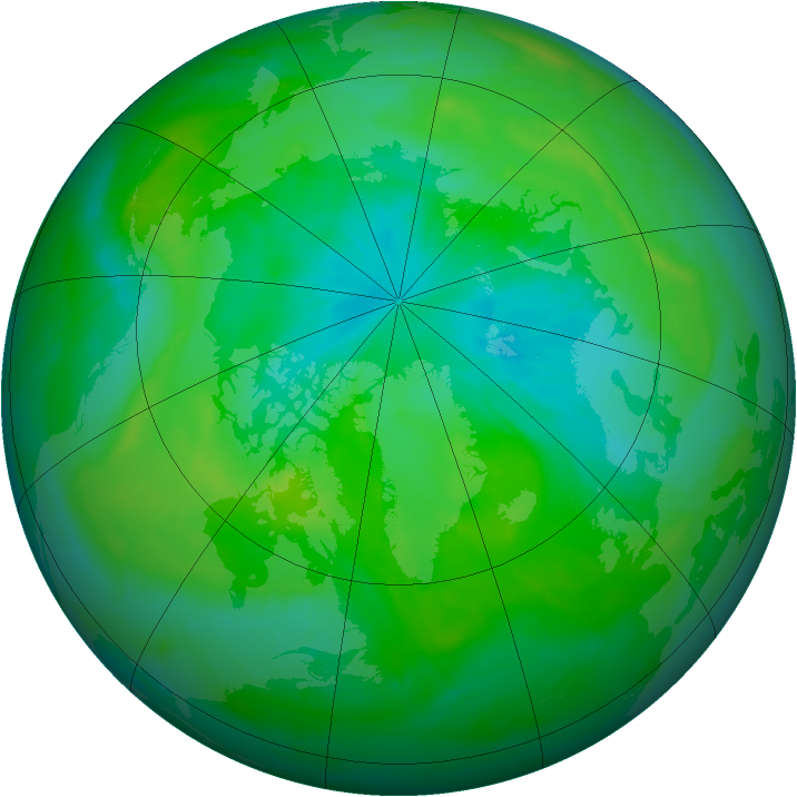 Arctic ozone map for 17 August 2015